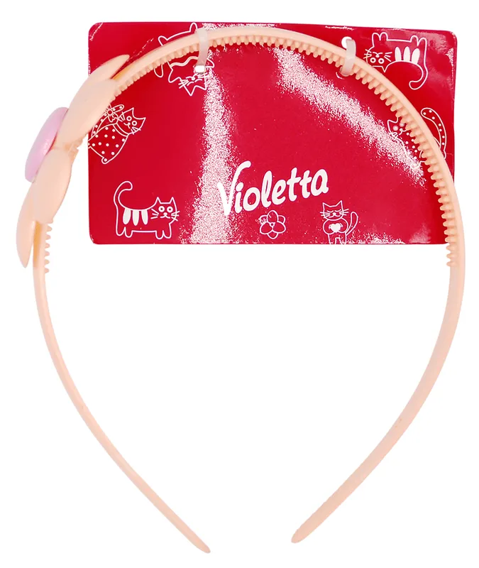 Ніжний дитячий обідок Violetta для волосся з квіточкою 1шт.