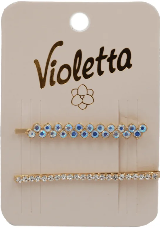 Невидимки для волосся Violetta з прикрасою 2 шт