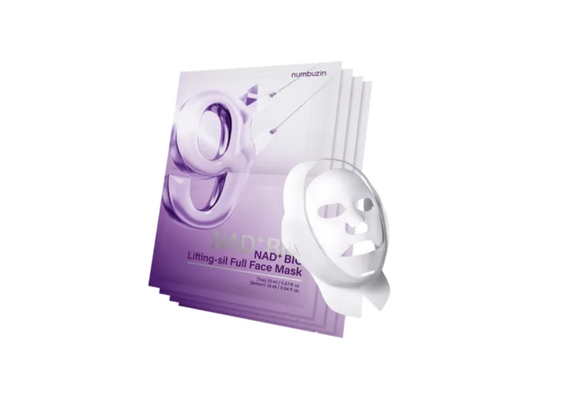 Ліфтинг-маска для обличчя NUMBUZIN No.9 NAD Bio Lifting Full Cover Facial Mask + Fabric Lifting Band 4 шт