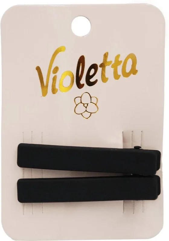 Затиски Violetta для волосся чорні (CH-WNT-24-274) 2 шт.