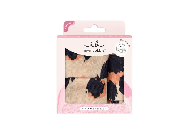 Водовідштовхувальний тюрбан для душу для волосся INVISIBOBBLE Set Showerwrap Leo