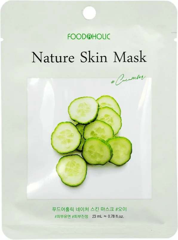 Маска тканинна для обличчя Foodaholic Nature Skin з екстрактом огірка 23 мл