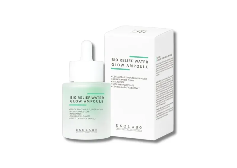 Заспокійлива, гідратуюча та протинабрякова сироватка USOLAB Bio Relief Water Glow Ampoule 30 мл