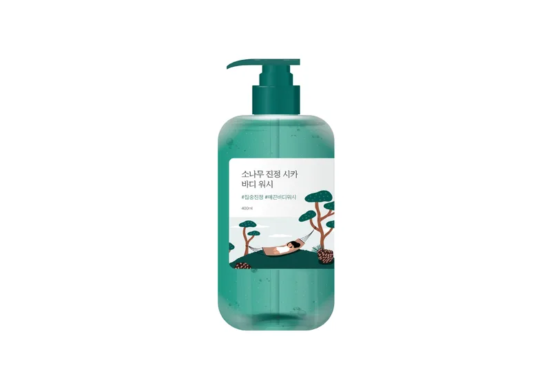 Заспокійливий гель для душу з екстрактом голок сосни ROUND LAB Pine Calming Cica Body Wash 400 мл