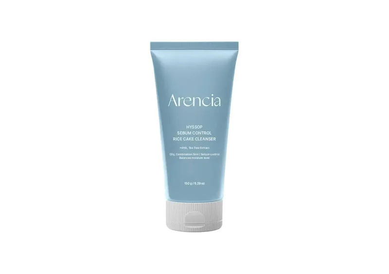 ARENCIA Hyssop Sebum Control Rice Cake Cleanser – пінка для вмивання для жирної та комбі шкіри 150 мл