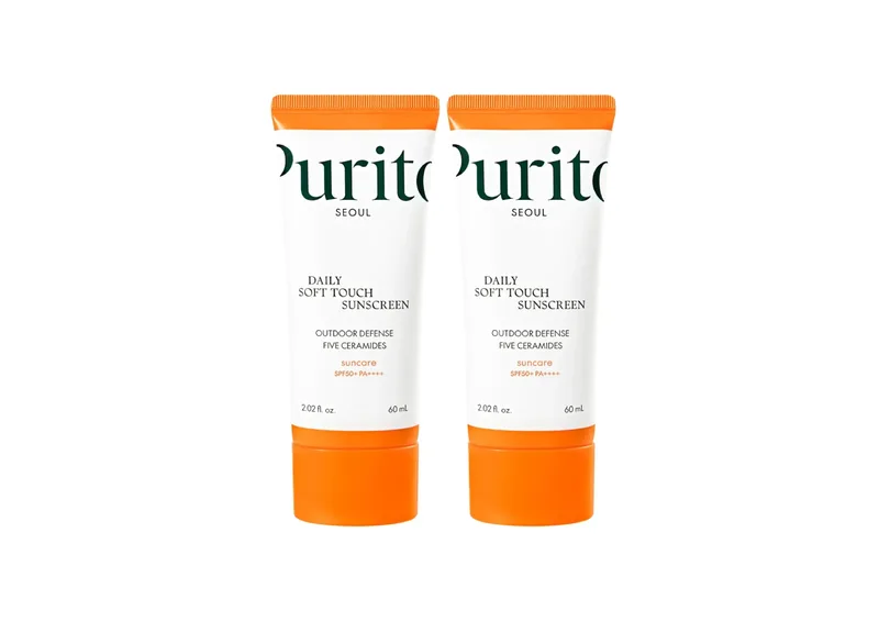 Набір сонцезахисних кремів з керамідами PURITO Daily Soft Touch Sunscreen SPF 50+ PA++++ 60 мл 2 шт