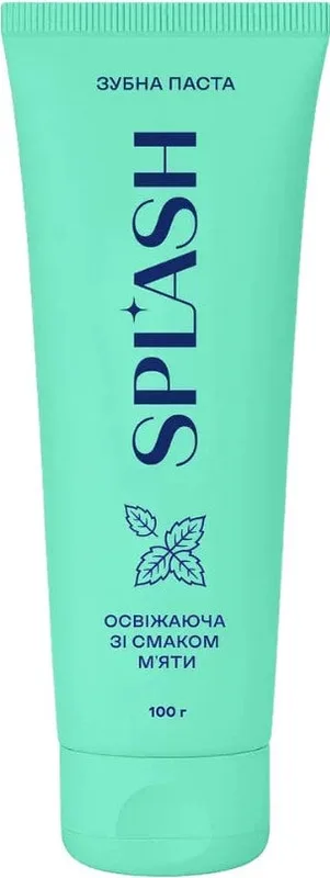 Зубна паста Splash Освіжаюча з відбілюючим ефектом зі смаком м'яти 100 г