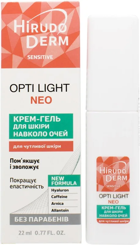 Крем-гель для шкіри навколо очей HIRUDO DERM Sensitive Opti Light Neo 22 мл