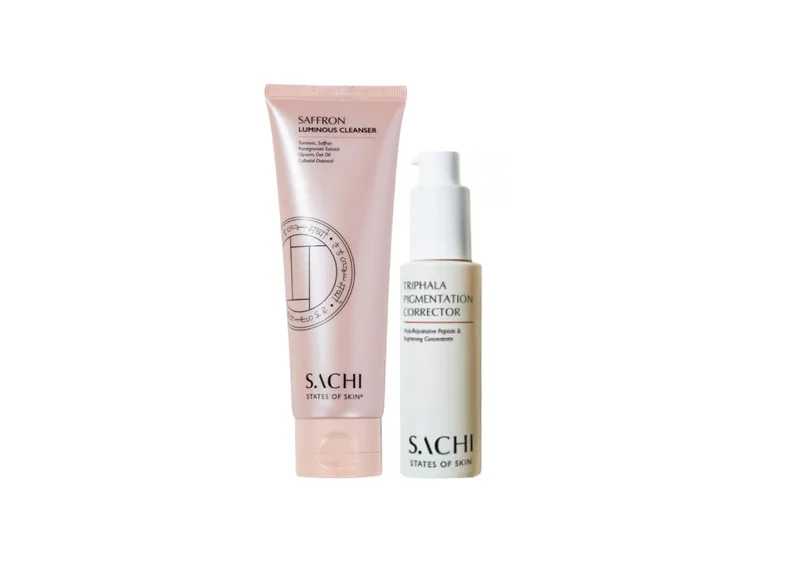 Акційний набір SACHI SKIN Triphala Pigmentation Corrector та Saffron Luminous Cleanser