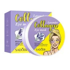 Патчі під очі колагенові заспокійливі з лавандою SADOER Lavender Collagen Moisturizing Tightening Eye Mask (80 г, 60 шт)