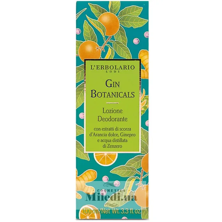 Дезодорант-лосьйон Джин Ботанікалс L`Erbolario Lozione Deodorante Gin Botanicals 100 мл