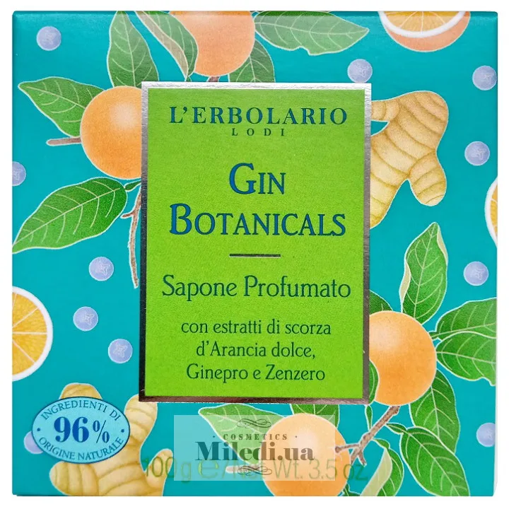 Парфумоване мило Джин Ботанікалс L`Erbolario Sapone Profumato Gin Botanicals 100 г