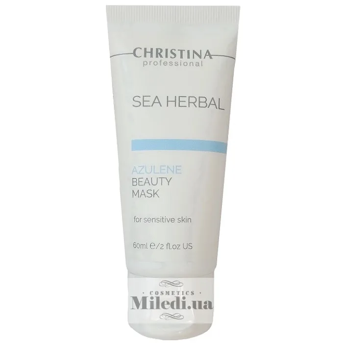 Маска краси на основі морських трав для чутливої шкіри "Азулен" Christina Sea Herbal Beauty Mask Azulene