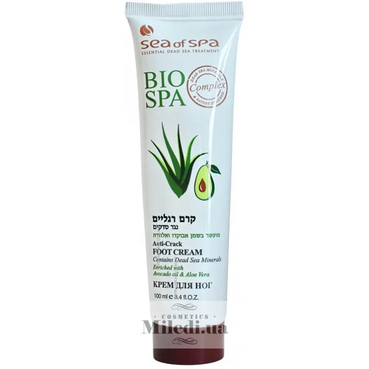 Крем для ніг з маслом авокадо та алое віра Sea of Spa Bio Spa Foot Cream Avocado Oil Aloe Vera 100 мл
