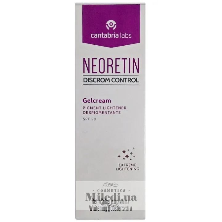 Освітлюючий депігментуючий гель-крем Cantabria Labs Neoretin Discrom Control Gelcream SPF50 40 мл