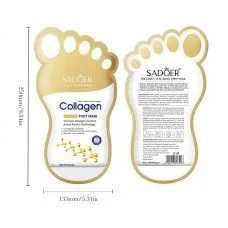 Маска-шкарпетки для ніг колагенова зволожувальна SADOER Collagen Anti-Aging Foot Mask (40 мл, пара)
