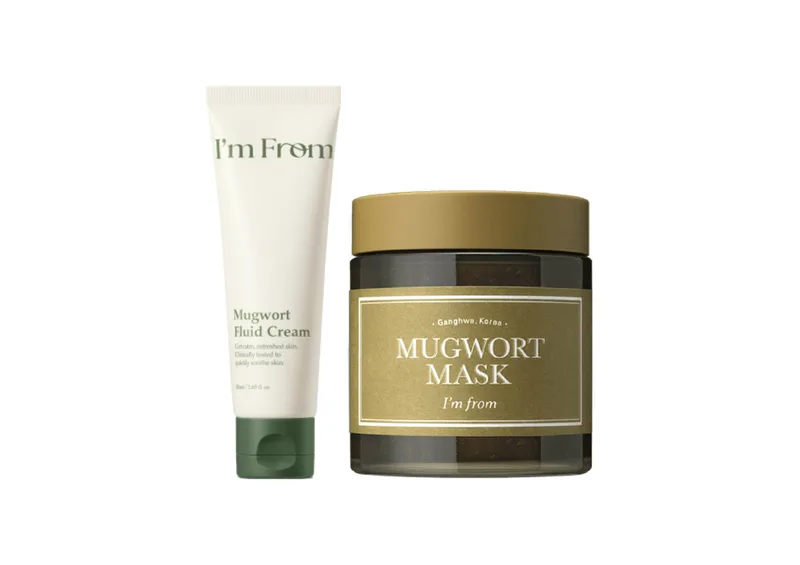 Акційний набір I'M FROM Mugwort Fluid Cream + I'M FROM Mugwort Mask