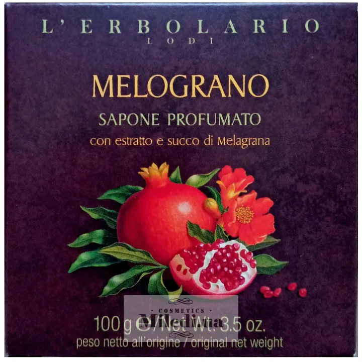 Парфумоване натуральне мило Гранат L`Erbolario Sapone Profumato Melograno 100 г