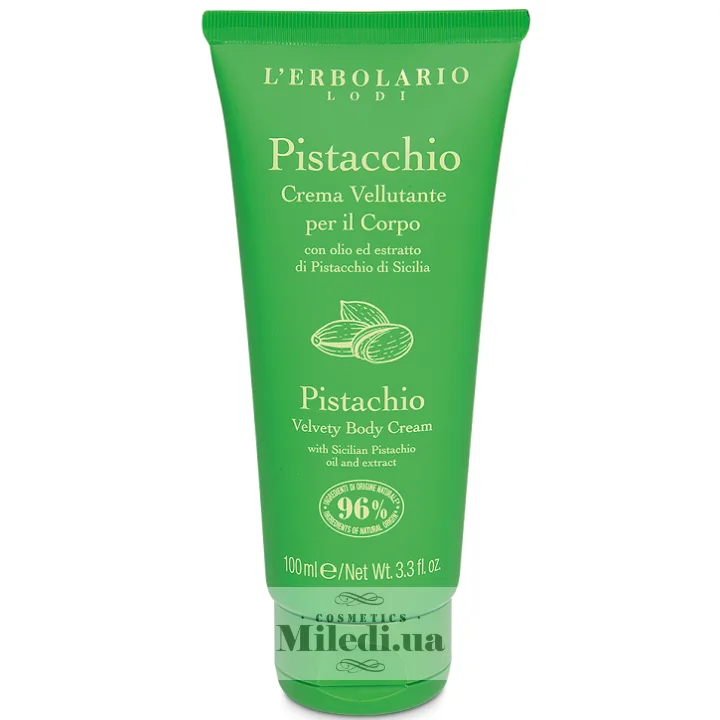 Парфумований крем для тіла Фісташка L`Erbolario Crema Vellutante Per il Corpo Pistacchio 100 мл