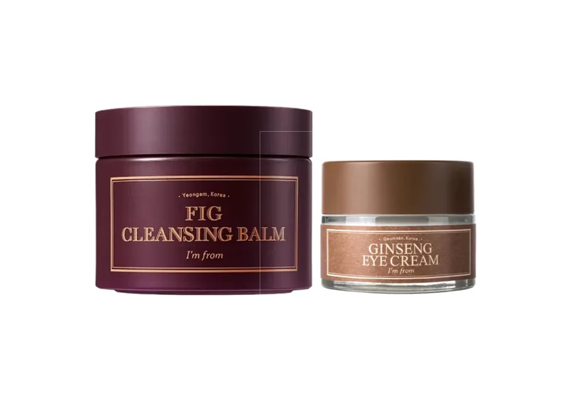 Акційний набір I'M FROM Ginseng Eye Cream + Fig Cleansing Balm