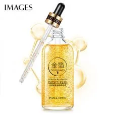 Сироватка для обличчя поживна антивікова з екстрактом золота IMAGES Gold Flakes Gold Foil Beauty Essence Liquid (100мл)