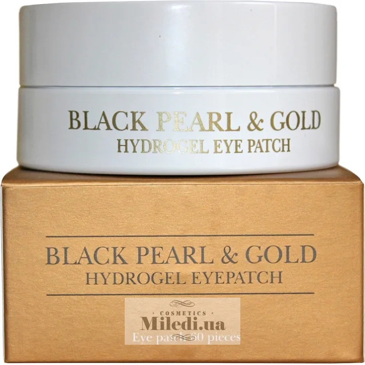Гідрогелеві патчі для очей з золотом і чорним перлами Petitfee Black Pearl Gold Hydrogel Eye Patch 60 шт