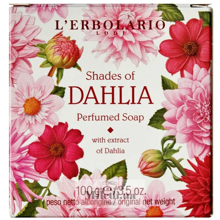 Парфумоване натуральне мило Жоржина L’Erbolario Sapone Profumato Sfumature di Dalia 100 г