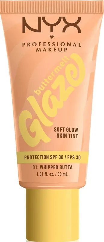 Тональна основа-тінт для обличчя NYX Professional Makeup buttermelt glaze SPF30 01, 30 мл