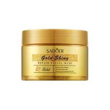 Маска для обличчя зволожуюча та вирівнююча тон із золотом SADOER Gold Shiny Repair Facial Mask (120г)