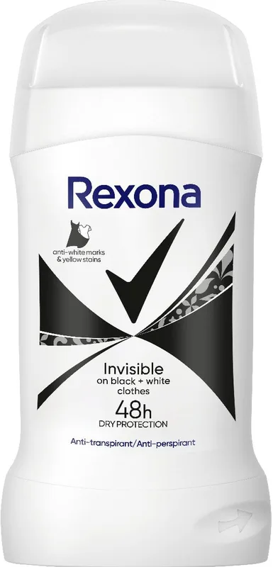Дезодорант стік Rexona Невидимий на чорному та білому 48 годин 50 г