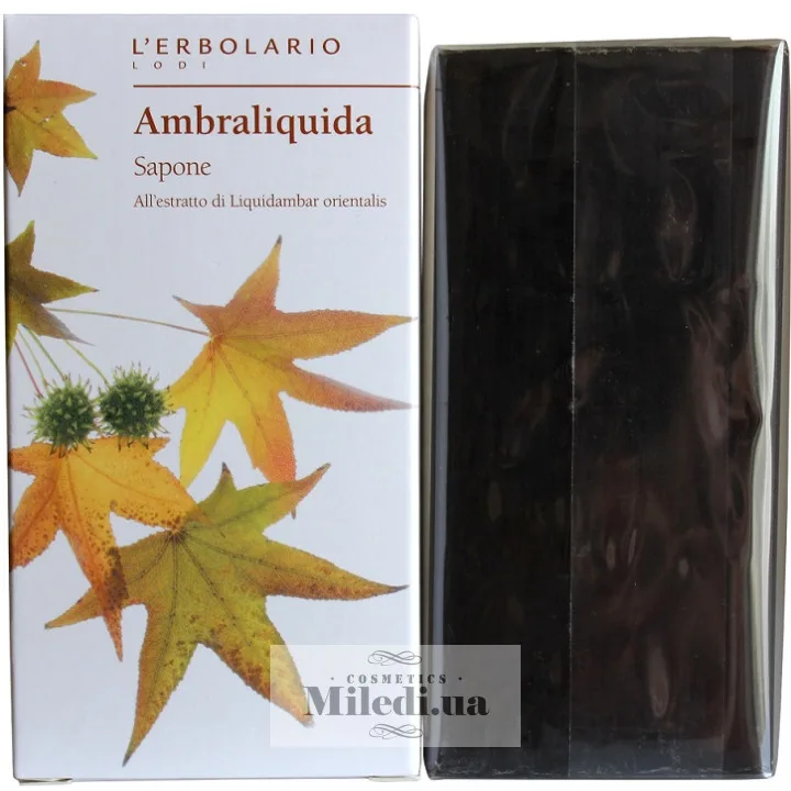 Парфумоване натуральне мило Амброве дерево L`Erbolario Ambraliquida Sapone 100 г