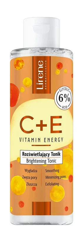 Тонік для обличчя Lirene C + E Vitamin Energy Brightening Tonic освітлючий та відлущувальний 200 мл