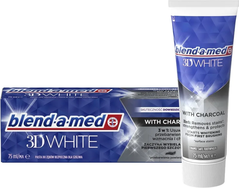 Зубна паста Blend-A-Med 3D White з деревним вугіллям 75 мл