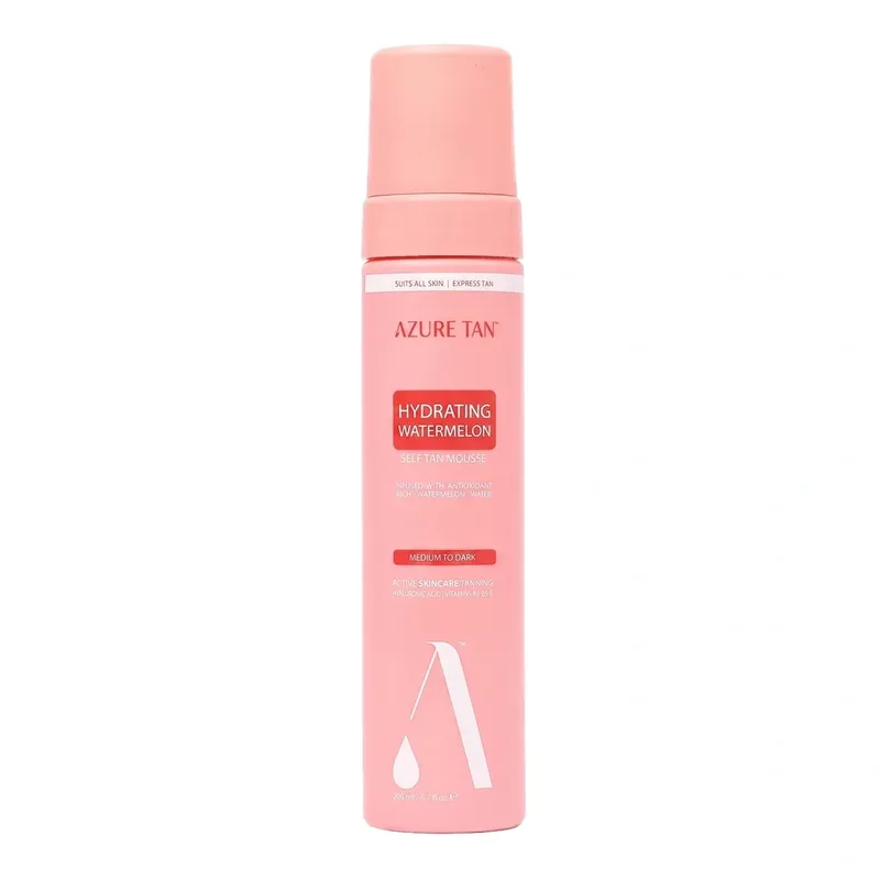 Azure Tan Hydrating Watermelon Self Tan Mousse Medium to Dark пінка-автозасмага для тіла з водою кавуна універсальна основа 200 мл