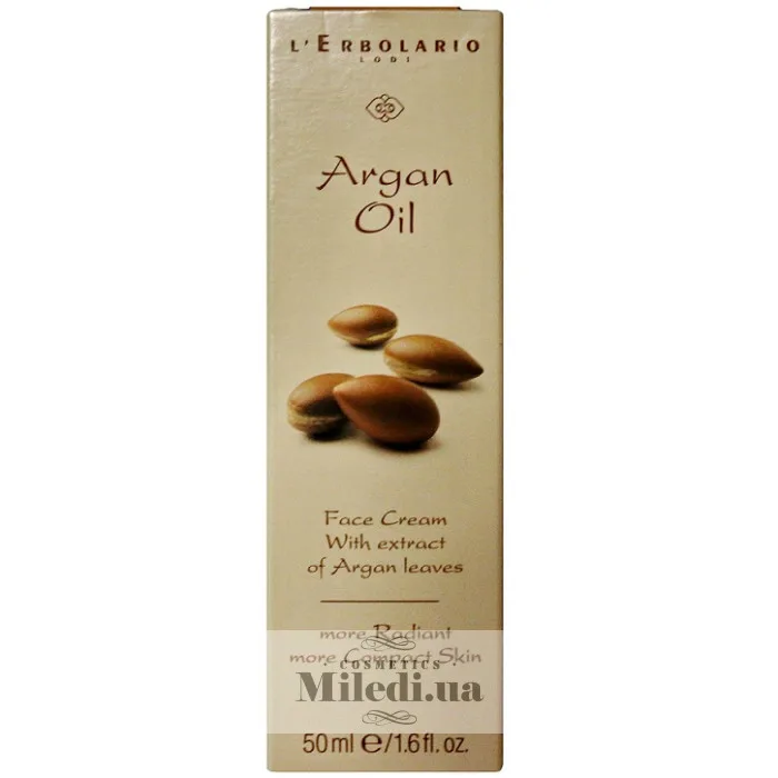 Крем для обличчя з маслом Арганії L`Erbolario Olio di Argan Crema Viso 50 мл