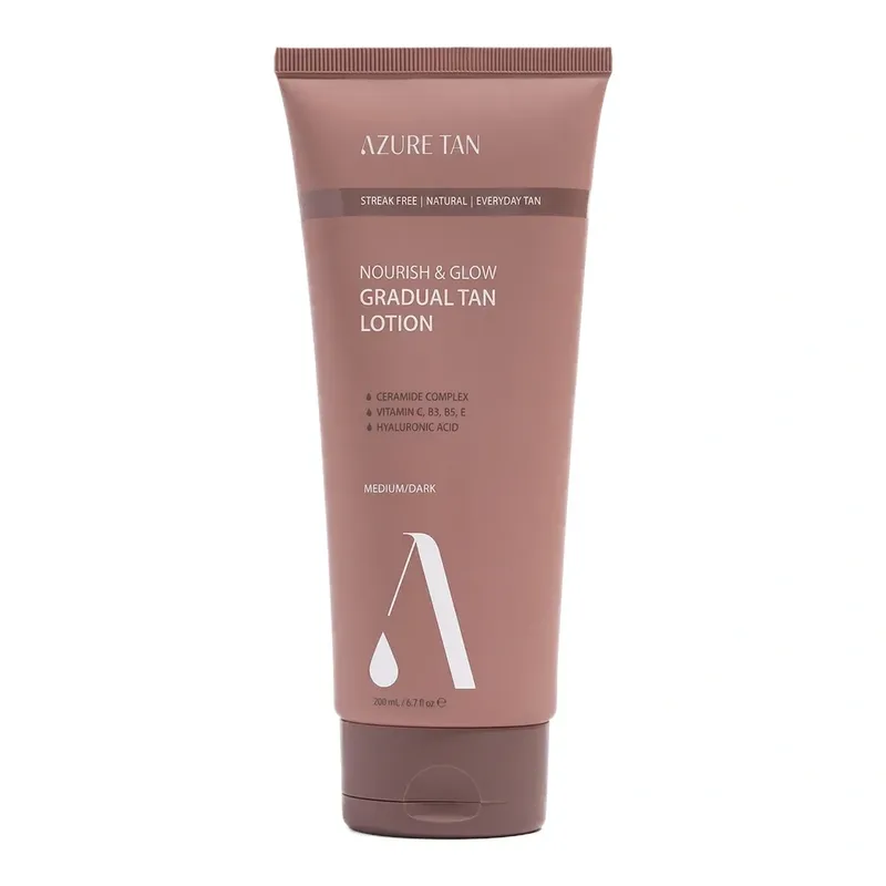 Azure Tan Nourish & Glow Gradual Tan Lotion Medium to Dark бальзам для тіла з ефектом поступової засмаги 200 мл