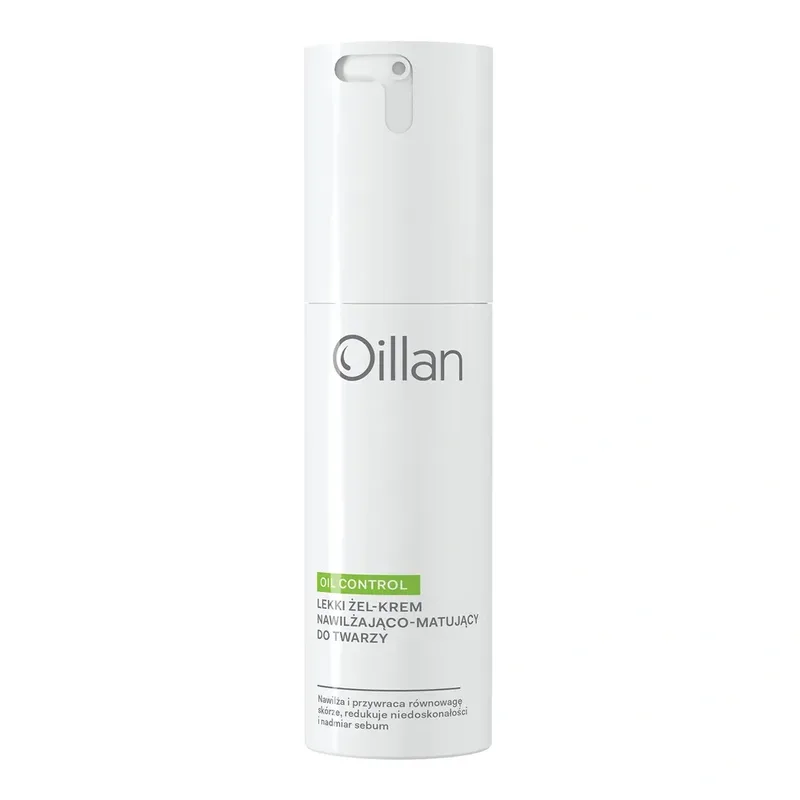 Oillan Oil Control легкий зволожувально-матуючий крем-гель для обличчя для комбінованої та жирної шкіри 50 мл