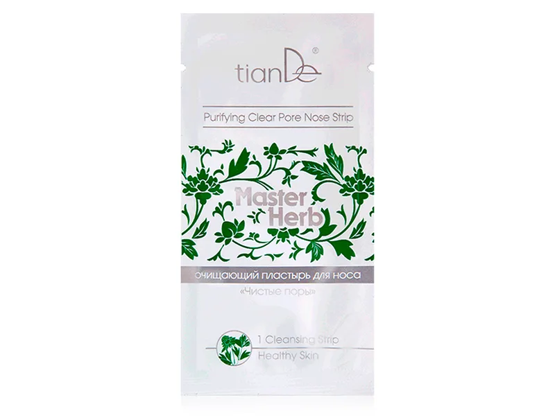 Очищаючий пластир для носа від чорних крапок «Чисті пори» TianDe Master Herb Purifying Clear Pore Nose Strip, 1шт
