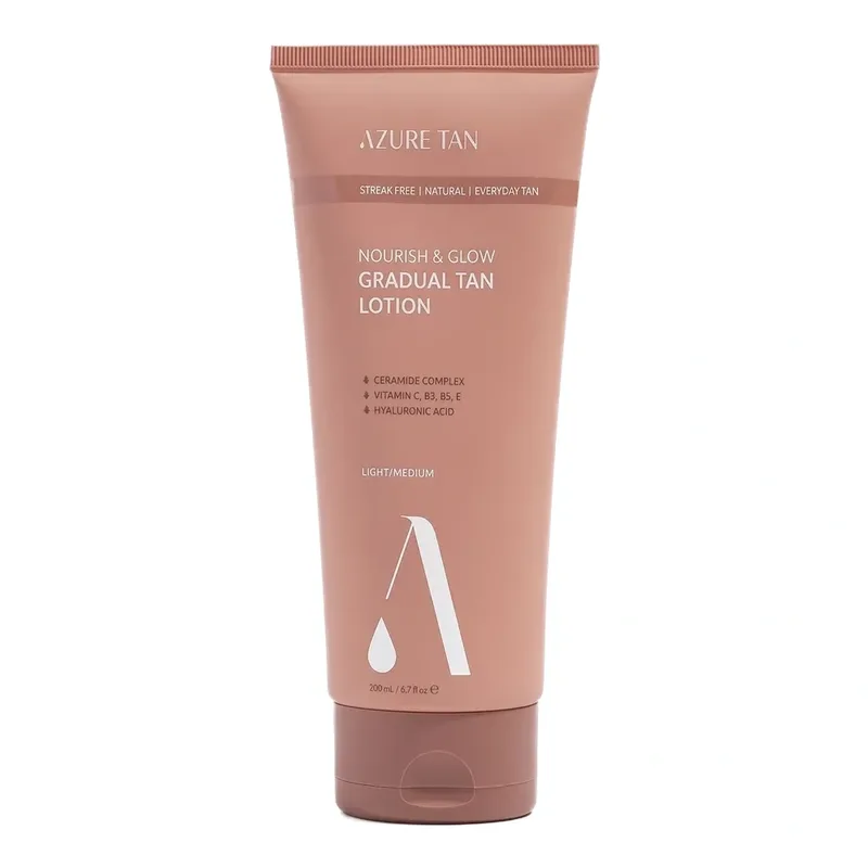 Azure Tan Nourish & Glow Gradual Tan Lotion Light to Medium бальзам для тіла з ефектом поступової засмаги 200 мл