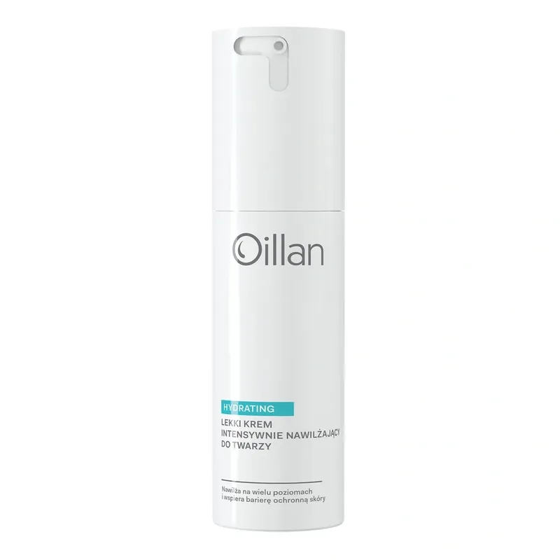 Oillan Hydrating легкий, інтенсивно зволожуючий крем для обличчя для сухої, чутливої ​​та зневодненої шкіри 50 мл