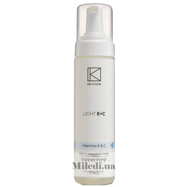 Ніжна очищаюча пінка з вітамінами E + C Dr. Kadir Light E + C Gentle Cleansing Foam, 200 мл