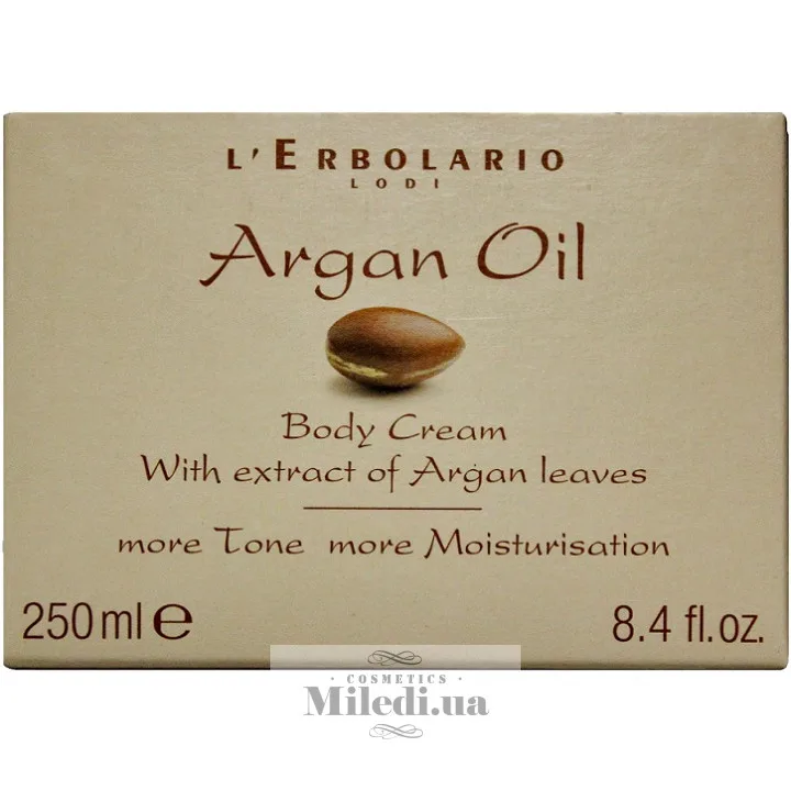 Омолоджуючий крем для тіла з маслом Арганії L`Erbolario Olio di Argan Crema Corpo 250 мл