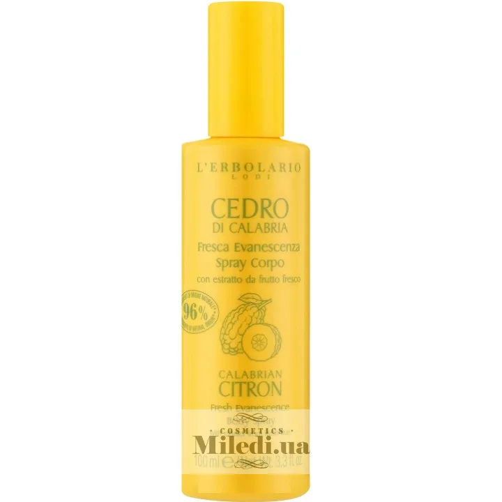 Спрей Калабрійський цитрон L`Erbolario Cedro di Calabria Fresca Evanescenza Spray Corpo 100 мл