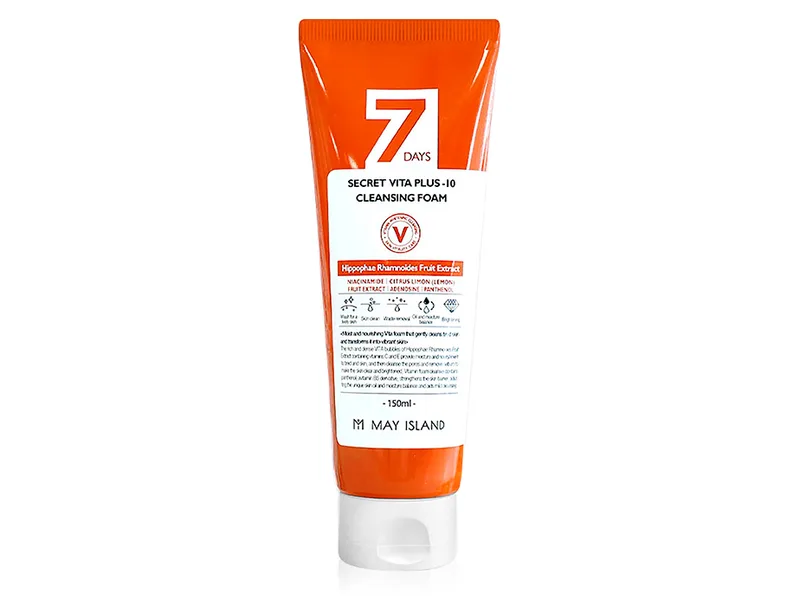 Вітамінізувальна пінка для вмивання May Island 7 Days Secret Vita Plus-10 Cleansing Foam