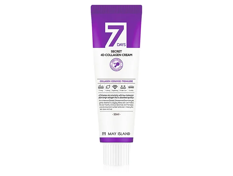 Антивіковий крем для обличчя з 4 видами колагену May Island 7 Days Secret 4D Collagen Cream, 50мл
