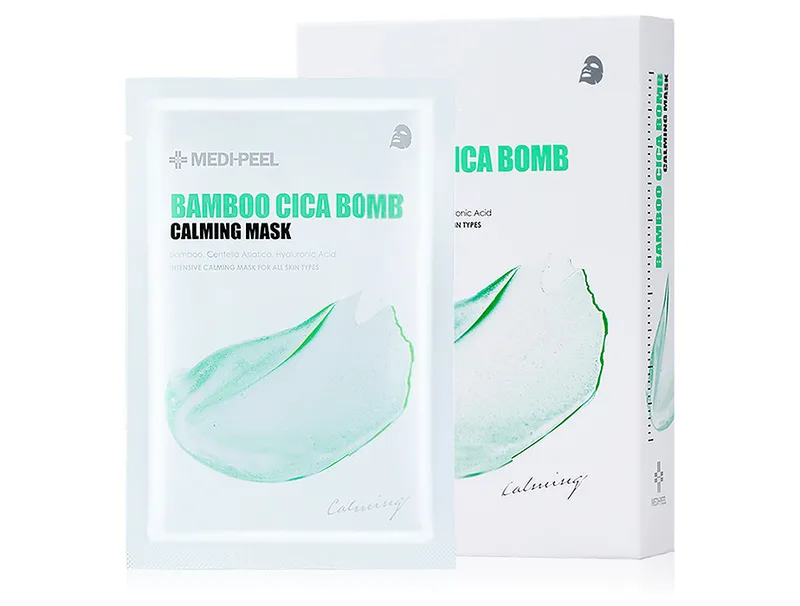 Заспокійлива маска для обличчя з центелою та бамбуком Medi-Peel Bamboo Cica Bomb Calming Mask