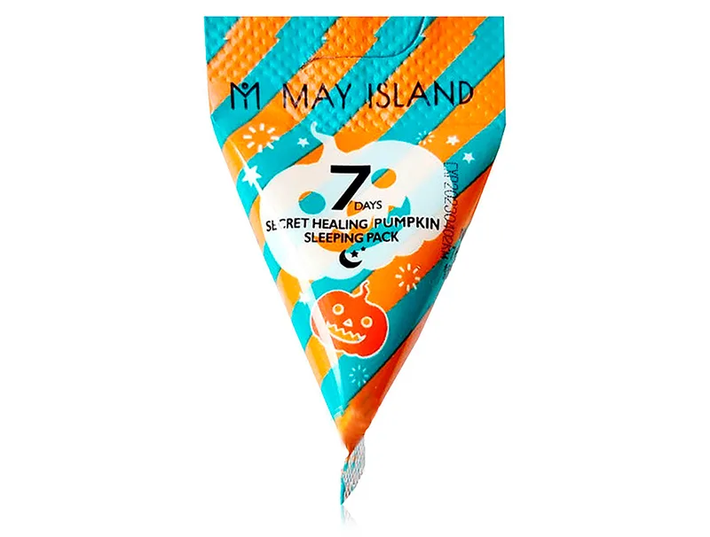 Заспокійлива нічна маска для обличчя з гарбузом May Island 7 Days Secret Healing Pumpkin Sleeping Pack