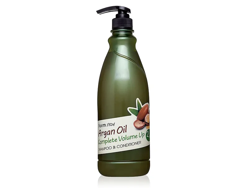Шампунь-кондиціонер для волосся з аргановим маслом FarmStay Argan Oil Complete Volume Up Shampoo & Conditioner, 1000мл