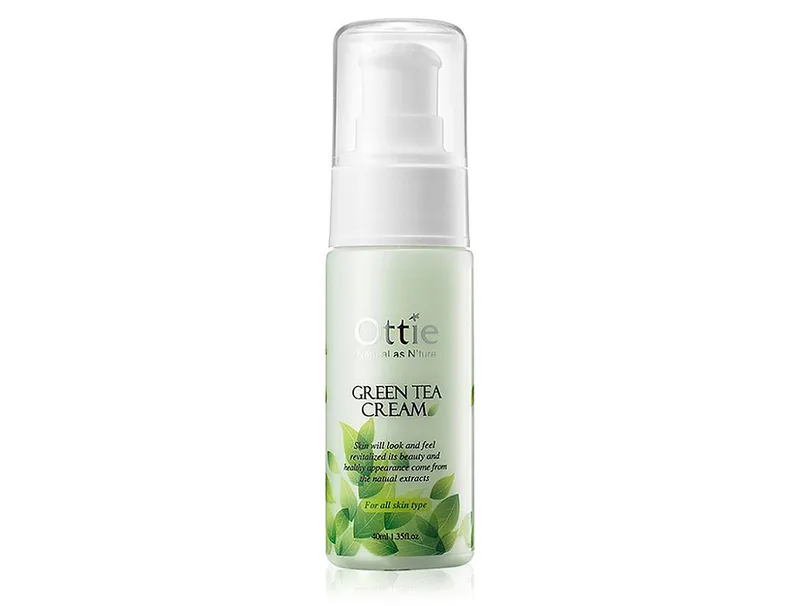 Зволожуючий крем для обличчя з екстрактом зеленого чаю Ottie Green Tea Cream, 40мл