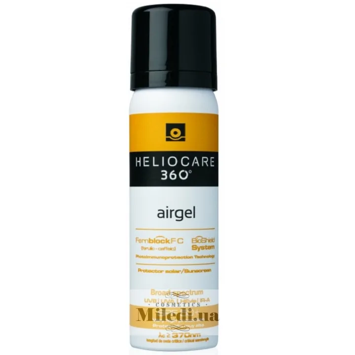 Сонцезахисний ультралегкий гель для всіх типів шкіри Cantabria Labs Heliocare 360º Airgel Sunscreen SPF50+ 60 мл